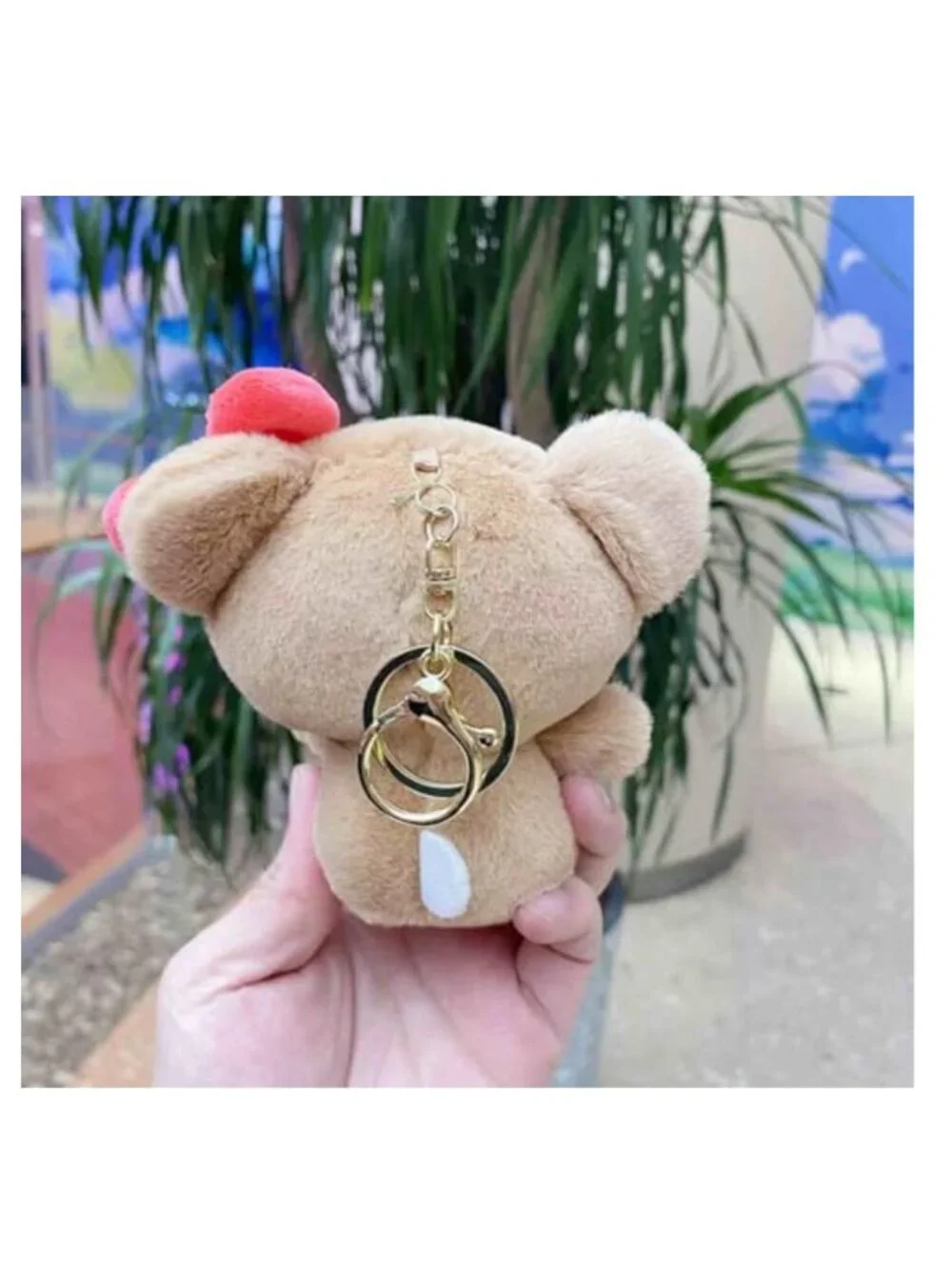 Cute Plush Cartoon Bag Charms Keychain for Women
